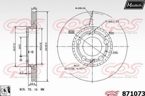 Maxtech 871073.0080 - Bremžu diski adetalas.lv