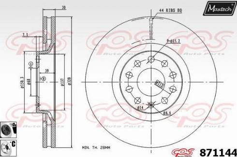 Maxtech 871144.6060 - Bremžu diski adetalas.lv