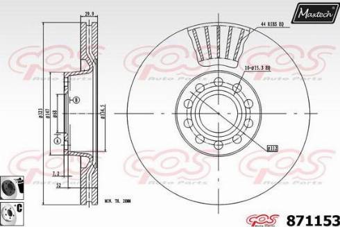 Maxtech 871153.6060 - Bremžu diski adetalas.lv