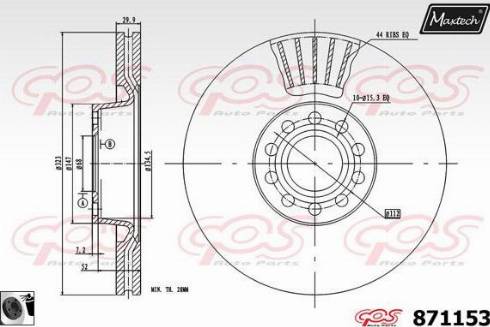 Maxtech 871153.0060 - Bremžu diski adetalas.lv