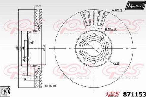 Maxtech 871153.0080 - Bremžu diski adetalas.lv