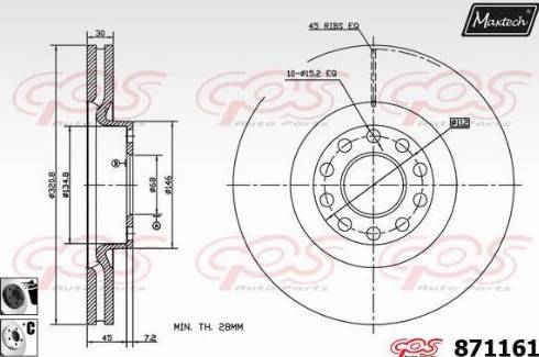 Maxtech 871161.6060 - Bremžu diski adetalas.lv