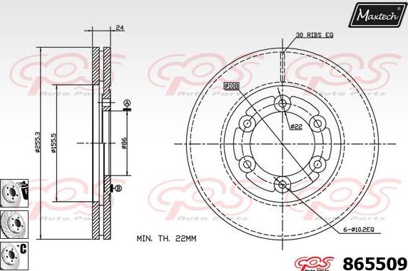 Maxtech 875365 - Bremžu diski adetalas.lv