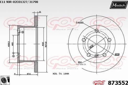 Maxtech 873552.0060 - Bremžu diski adetalas.lv