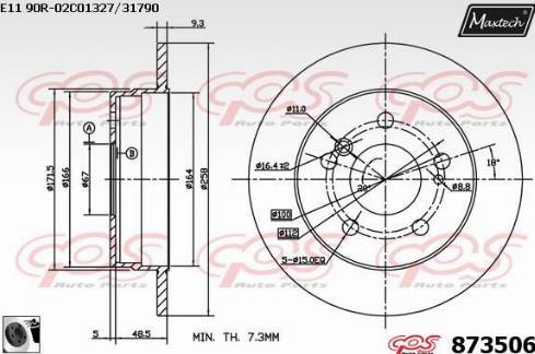 Maxtech 873506.0060 - Bremžu diski adetalas.lv