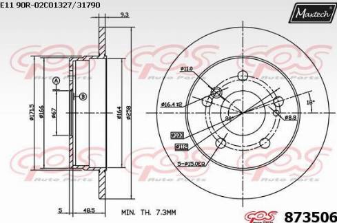 Maxtech 873506.0000 - Bremžu diski adetalas.lv