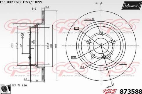 Maxtech 873588.0060 - Bremžu diski adetalas.lv