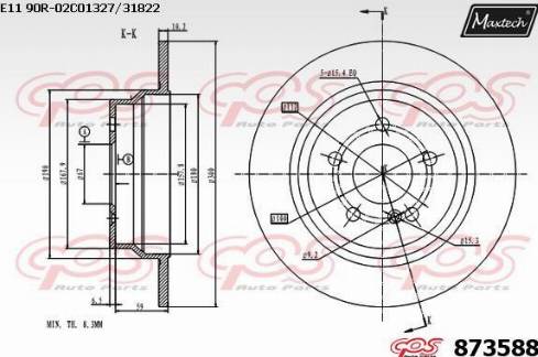 Maxtech 873588.0000 - Bremžu diski adetalas.lv