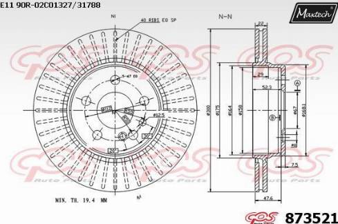 Maxtech 873521.0000 - Bremžu diski adetalas.lv