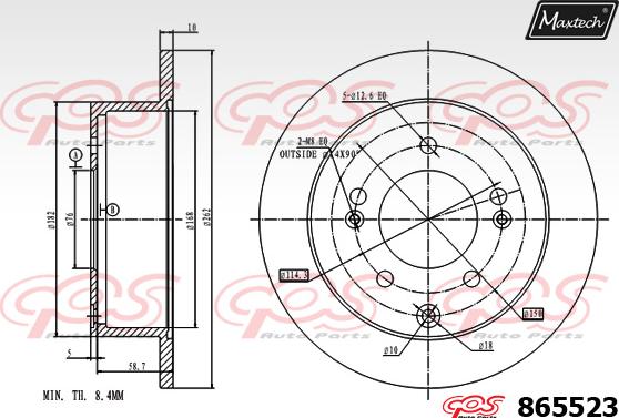 Maxtech 873521 - Bremžu diski adetalas.lv