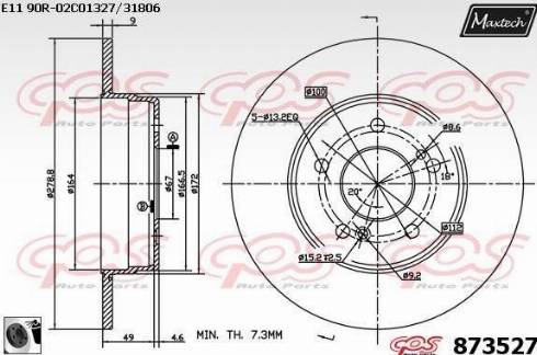 Maxtech 873527.0060 - Bremžu diski adetalas.lv