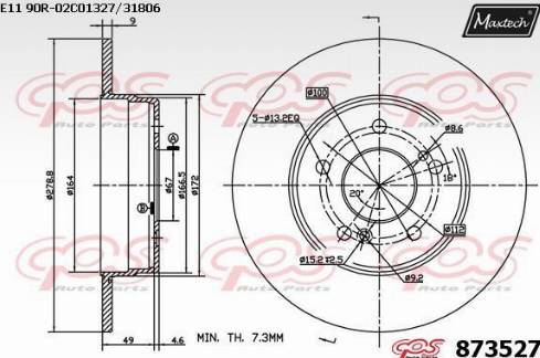 Maxtech 873527.0000 - Bremžu diski adetalas.lv