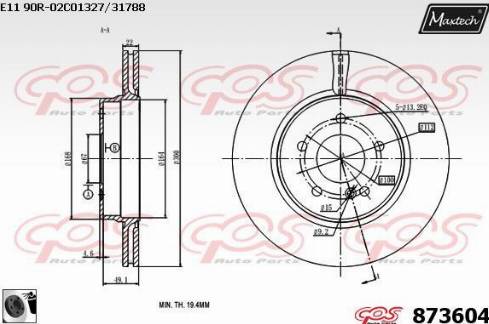 Maxtech 873604.0060 - Bremžu diski adetalas.lv