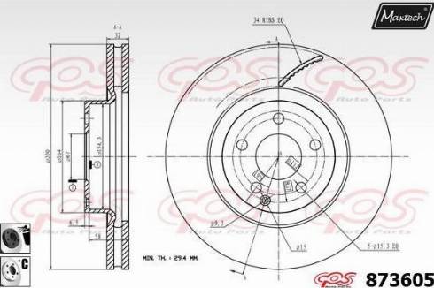 Maxtech 873605.6060 - Bremžu diski adetalas.lv