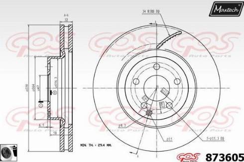 Maxtech 873605.0060 - Bremžu diski adetalas.lv