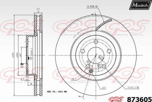 Maxtech 873605.0000 - Bremžu diski adetalas.lv