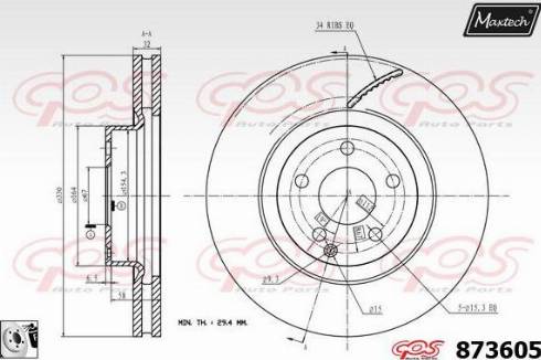 Maxtech 873605.0080 - Bremžu diski adetalas.lv