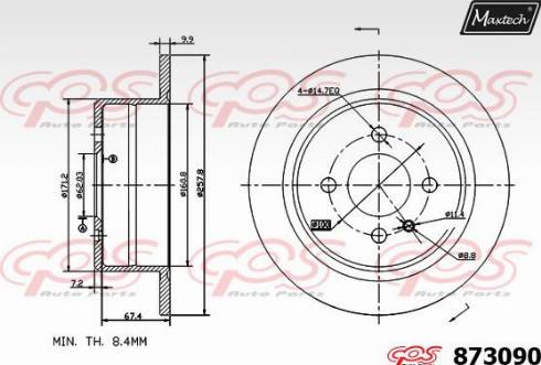 Maxtech 873090.0000 - Bremžu diski adetalas.lv