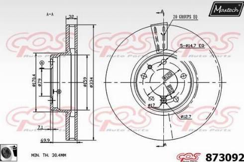 Maxtech 873092.0060 - Bremžu diski adetalas.lv