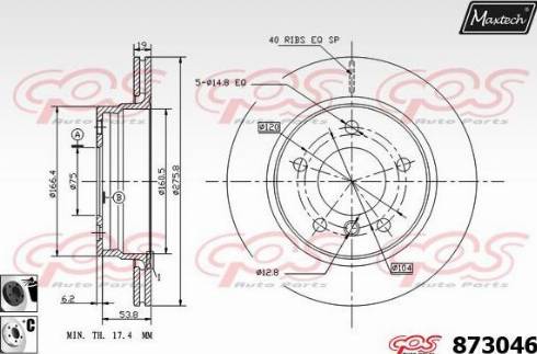 Maxtech 873046.6060 - Bremžu diski adetalas.lv