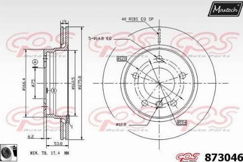 Maxtech 873046.0060 - Bremžu diski adetalas.lv