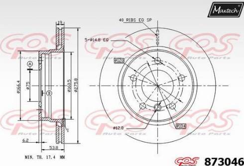 Maxtech 873046.0000 - Bremžu diski adetalas.lv