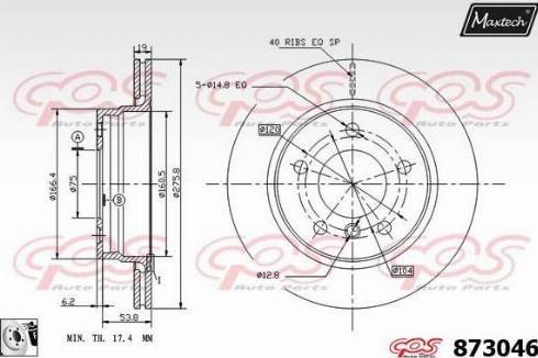 Maxtech 873046.0080 - Bremžu diski adetalas.lv