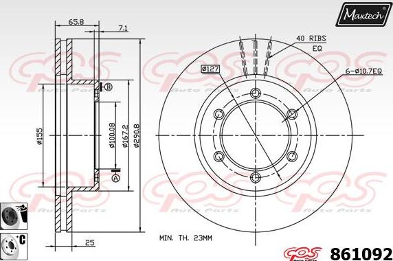 Maxtech 873048 - Bremžu diski adetalas.lv