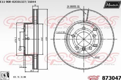 Maxtech 873047.0080 - Bremžu diski adetalas.lv