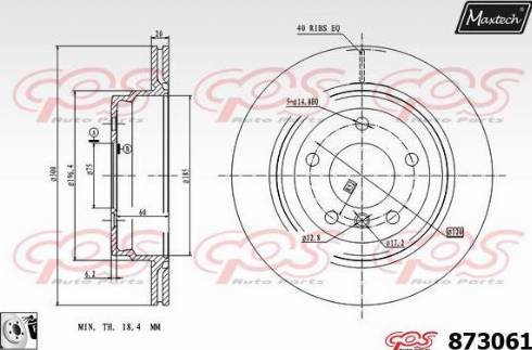 Maxtech 873061.0080 - Bremžu diski adetalas.lv