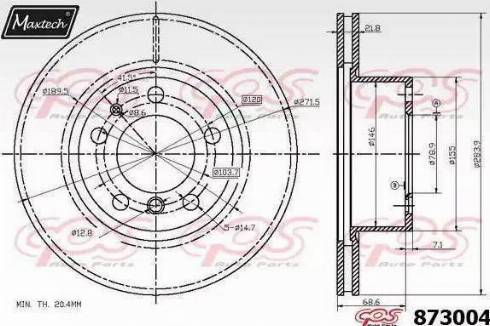 Maxtech 873004.0000 - Bremžu diski adetalas.lv