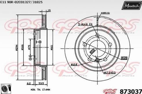 Maxtech 873037.0060 - Bremžu diski adetalas.lv