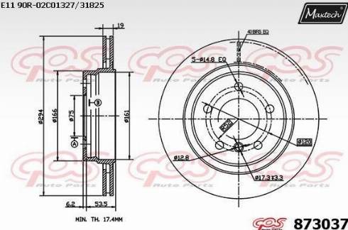 Maxtech 873037.0000 - Bremžu diski adetalas.lv