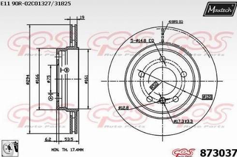 Maxtech 873037.0080 - Bremžu diski adetalas.lv