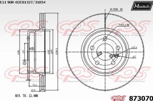 Maxtech 873070.0000 - Bremžu diski adetalas.lv