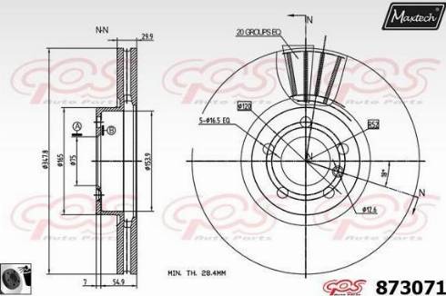 Maxtech 873071.0060 - Bremžu diski adetalas.lv