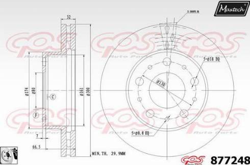 Maxtech 877248.0080 - Bremžu diski adetalas.lv