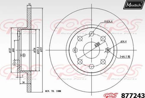 Maxtech 877243.0000 - Bremžu diski adetalas.lv