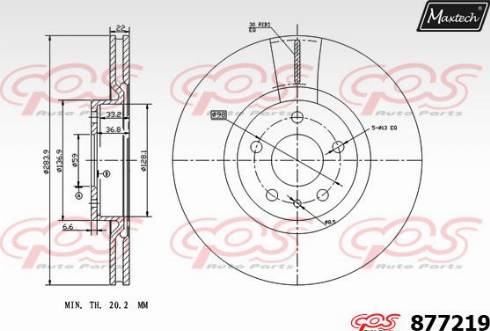 Maxtech 877219.0000 - Bremžu diski adetalas.lv