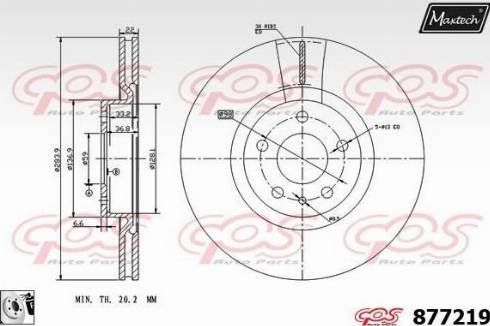 Maxtech 877219.0080 - Bremžu diski adetalas.lv