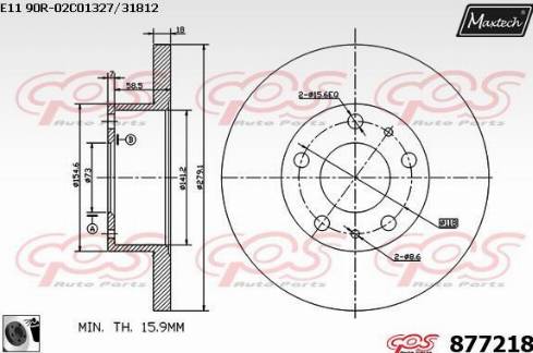 Maxtech 877218.0060 - Bremžu diski adetalas.lv