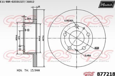 Maxtech 877218.0000 - Bremžu diski adetalas.lv