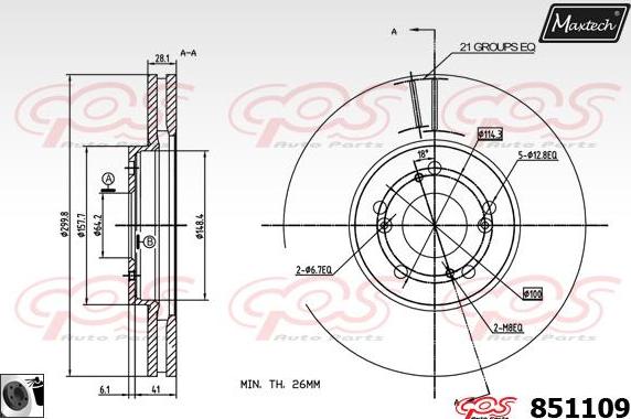 Maxtech 877231 - Bremžu diski adetalas.lv