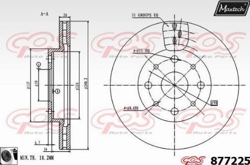 Maxtech 877225.0060 - Bremžu diski adetalas.lv