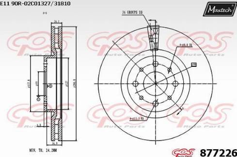 Maxtech 877226.0000 - Bremžu diski adetalas.lv