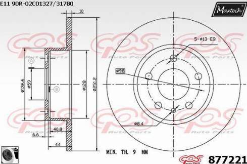 Maxtech 877221.0060 - Bremžu diski adetalas.lv