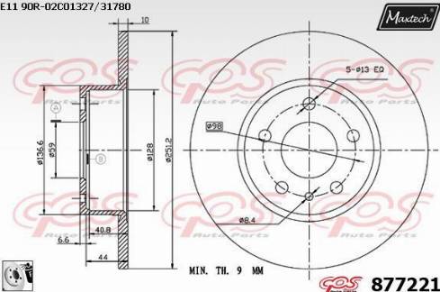 Maxtech 877221.0080 - Bremžu diski adetalas.lv