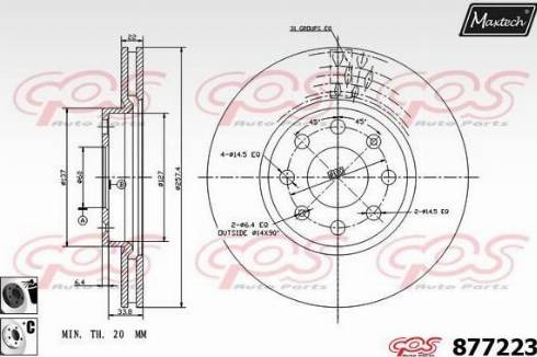 Maxtech 877223.6060 - Bremžu diski adetalas.lv