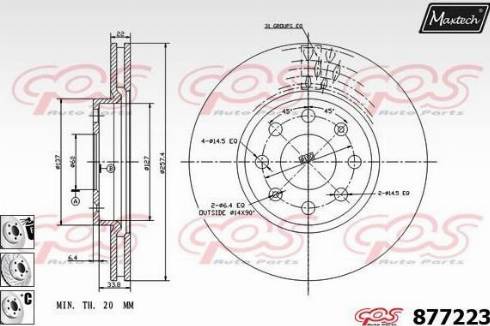 Maxtech 877223.6880 - Bremžu diski adetalas.lv