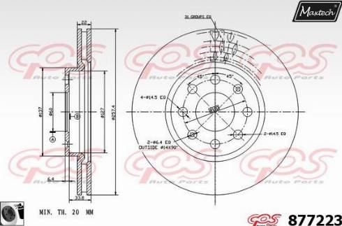 Maxtech 877223.0060 - Bremžu diski adetalas.lv